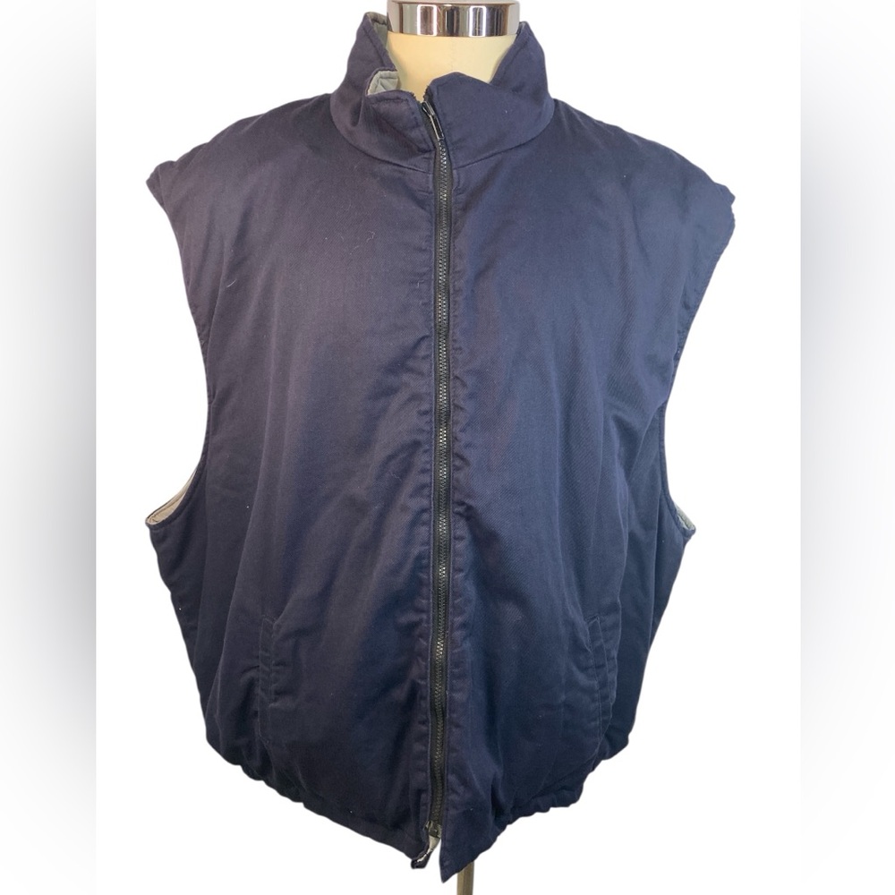 Indura FR Ultra Soft Navy Quilted Zip-Front Vest Men’s 5XL